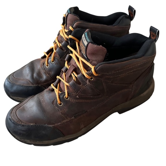 Ariat ATS Terrain H20 Boots Mens Sz 13 D Leather Brown Waterproof Hiking Work - Picture 2 of 12